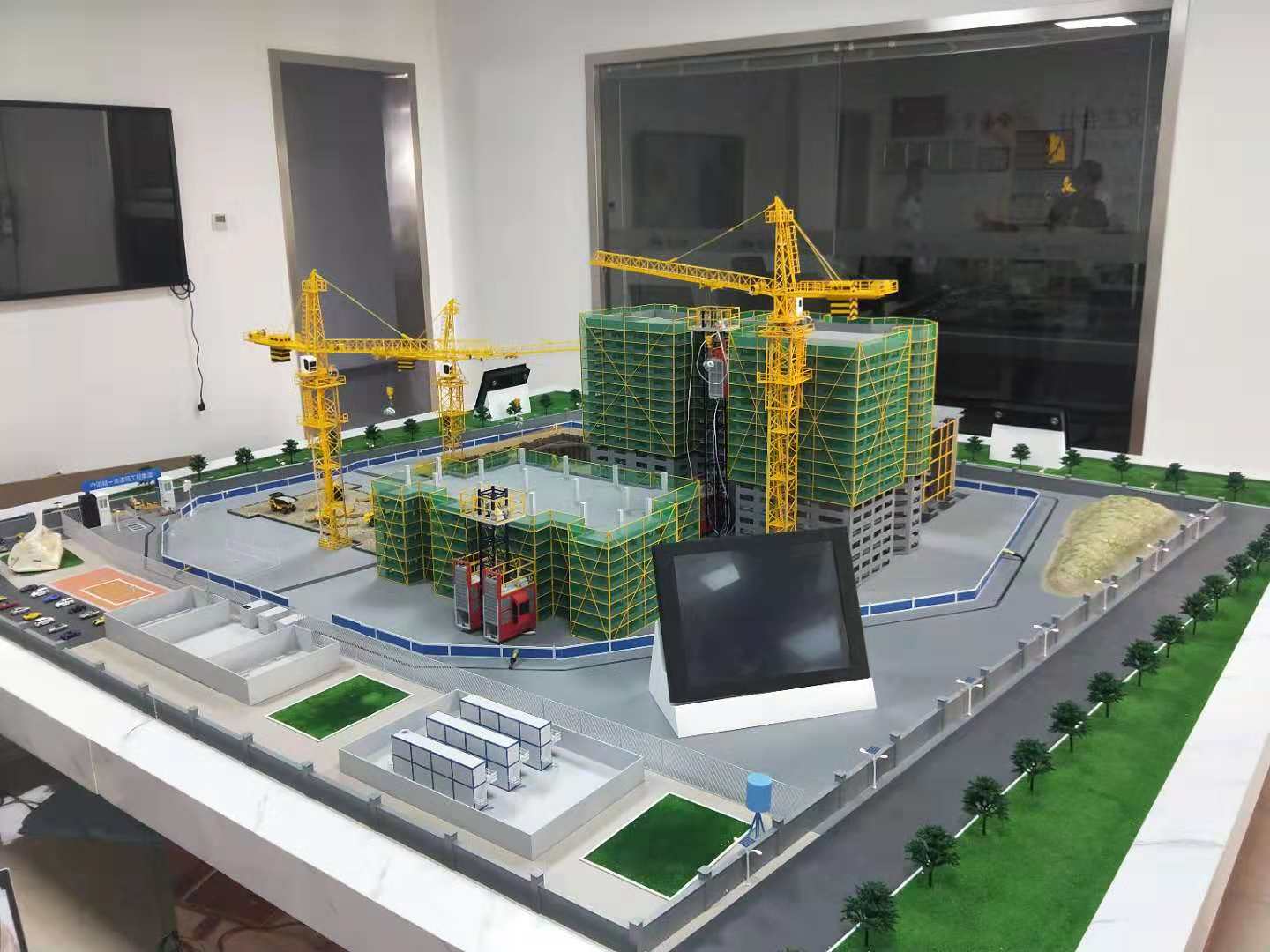 平果县建筑施工场景模型